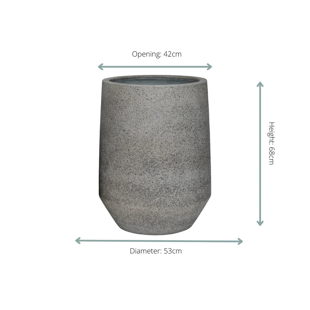 Übertopf Harith High L Dioriet Grey - Topf-Ø 53 cm x H68