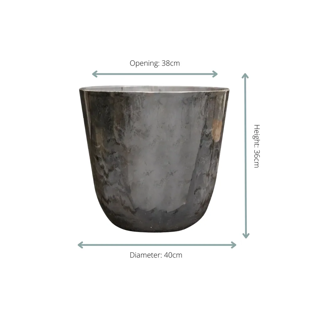 Topf Palermo Marmor grau D40 x H36