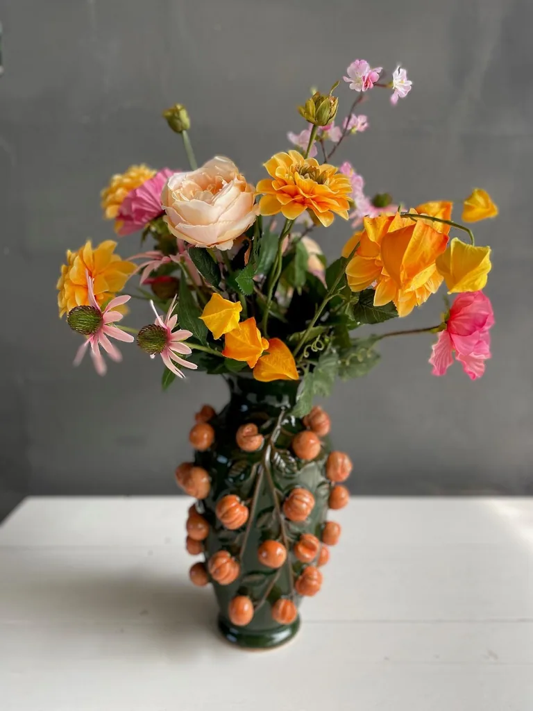 Kunstblumen - Strauß L - Orange Summer - 80cm