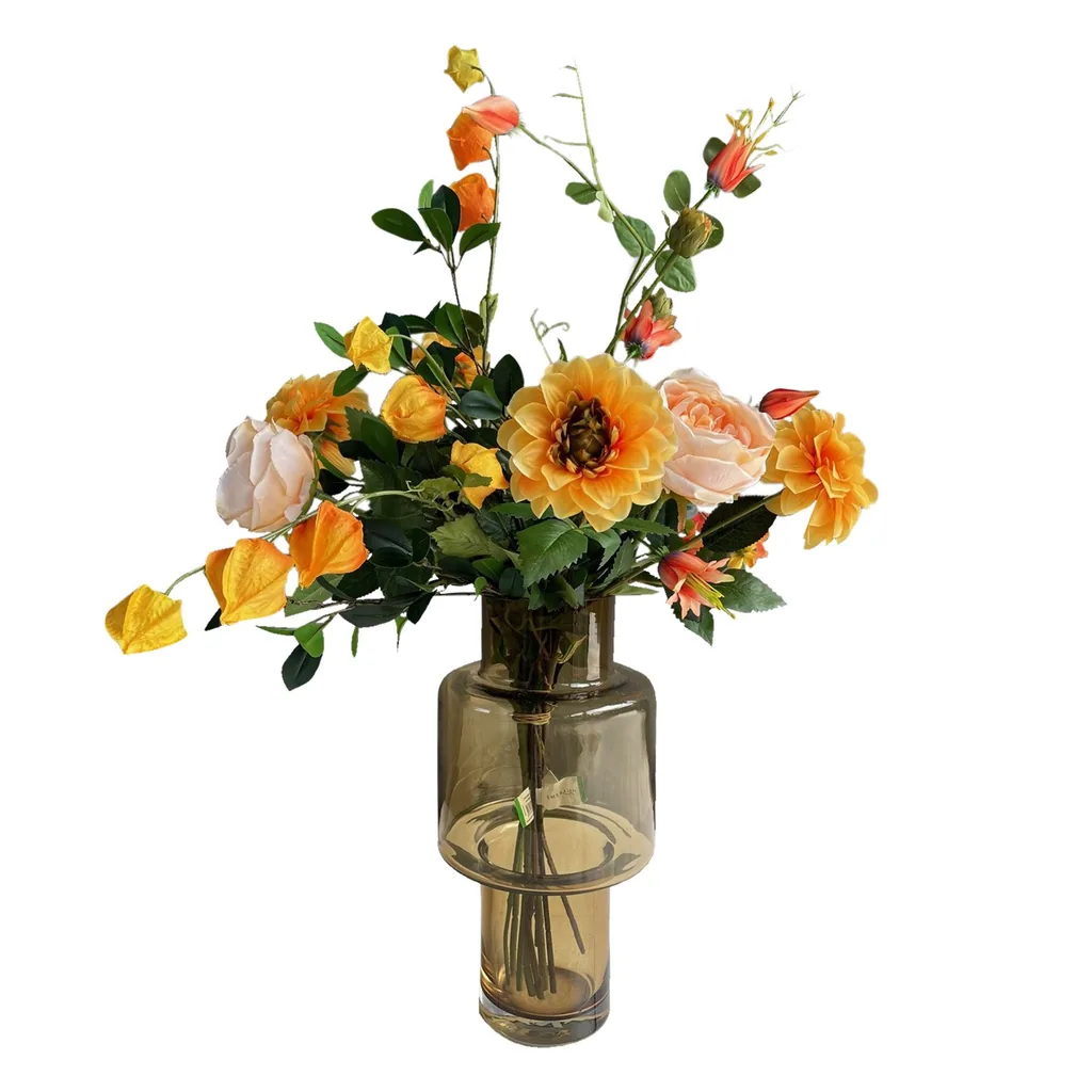Kunstblumen - Bukett L - Hübsches Orange - 80cm