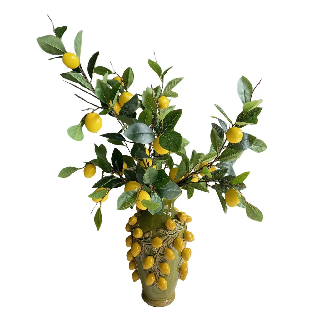 Kunstblumen - Bukett L - Zitronen-Glanz - 80cm