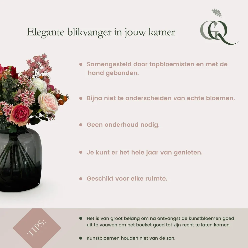 Kunstblumen - Strauß L - Romantic Glam - 80cm
