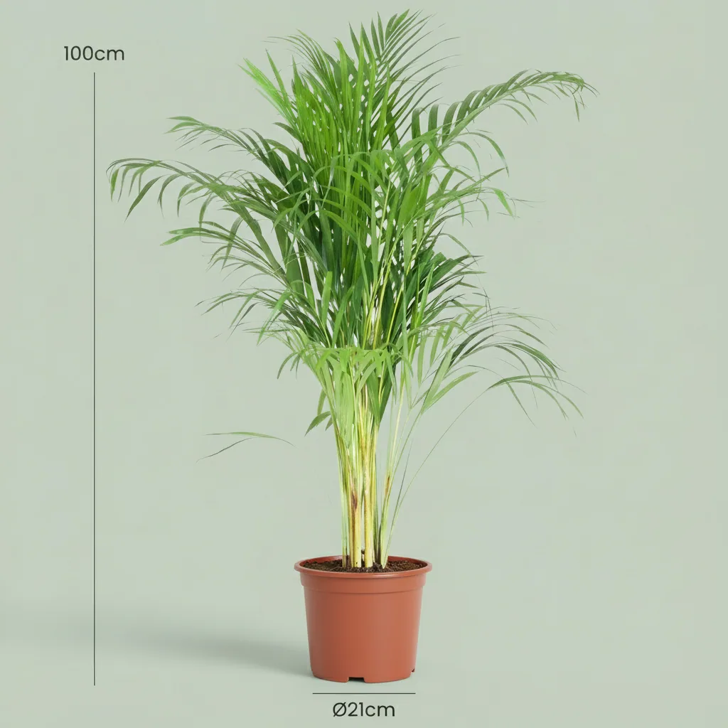 Goldfruchtpalme (Dypsis lutescens) – pflegeleichte Zimmerpflanze, Topf-Ø 21 cm, Höhe ca. 100 cm