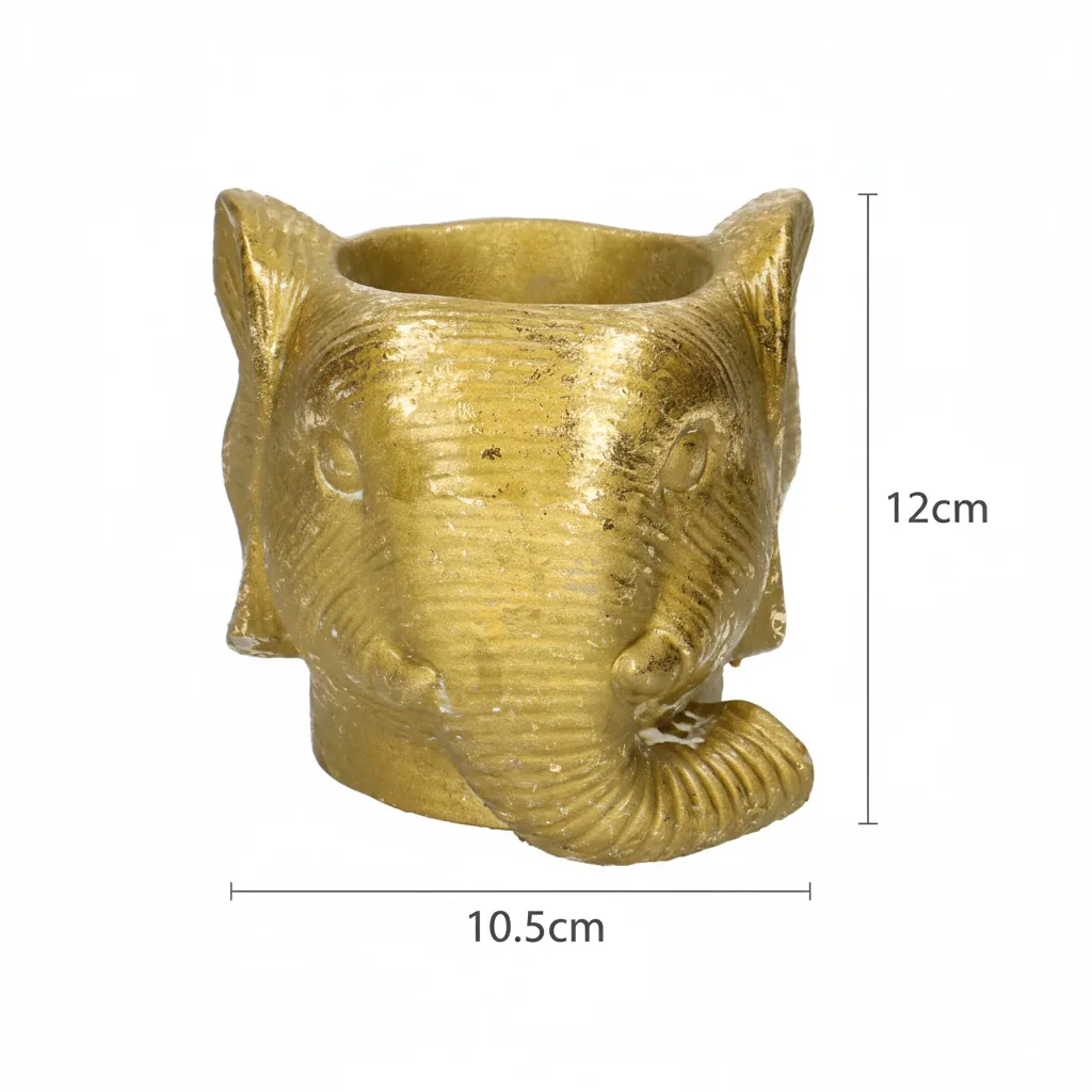 Pflanzgefäß Elefant D11/12x10cm - Gold - D11/12x10cm