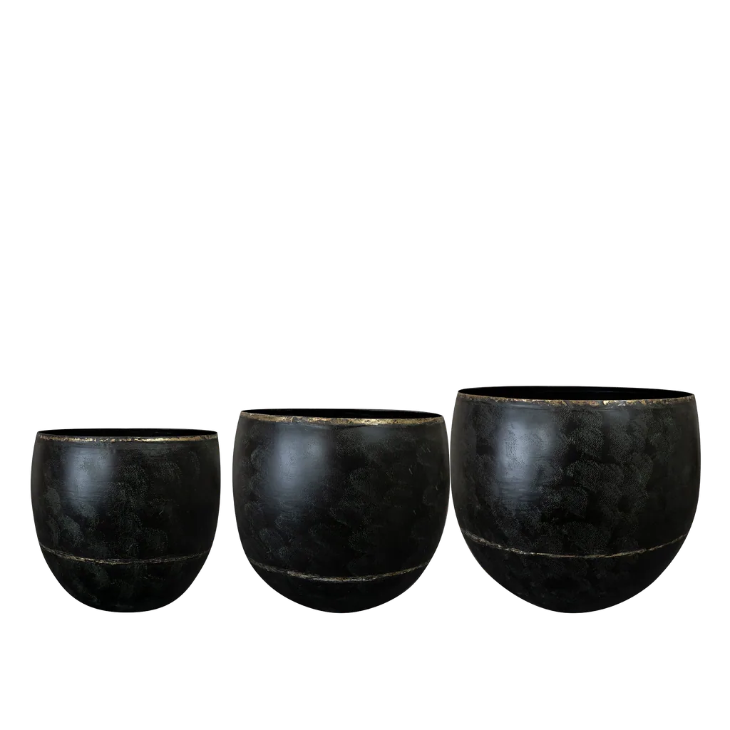 Topf - Schwarz - Belia vintage black - Set von 3
