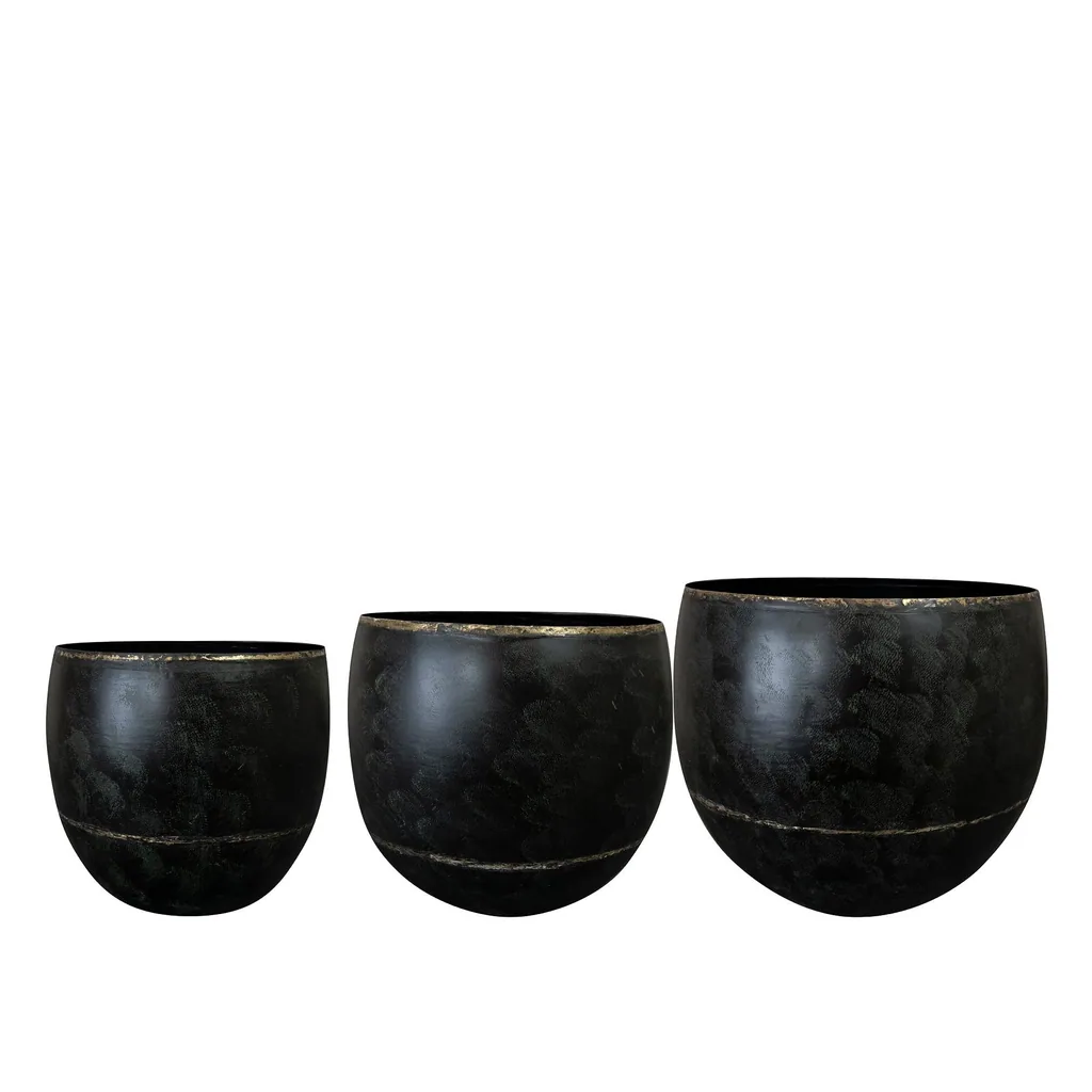 Topf - Schwarz - Belia vintage black - Set von 3