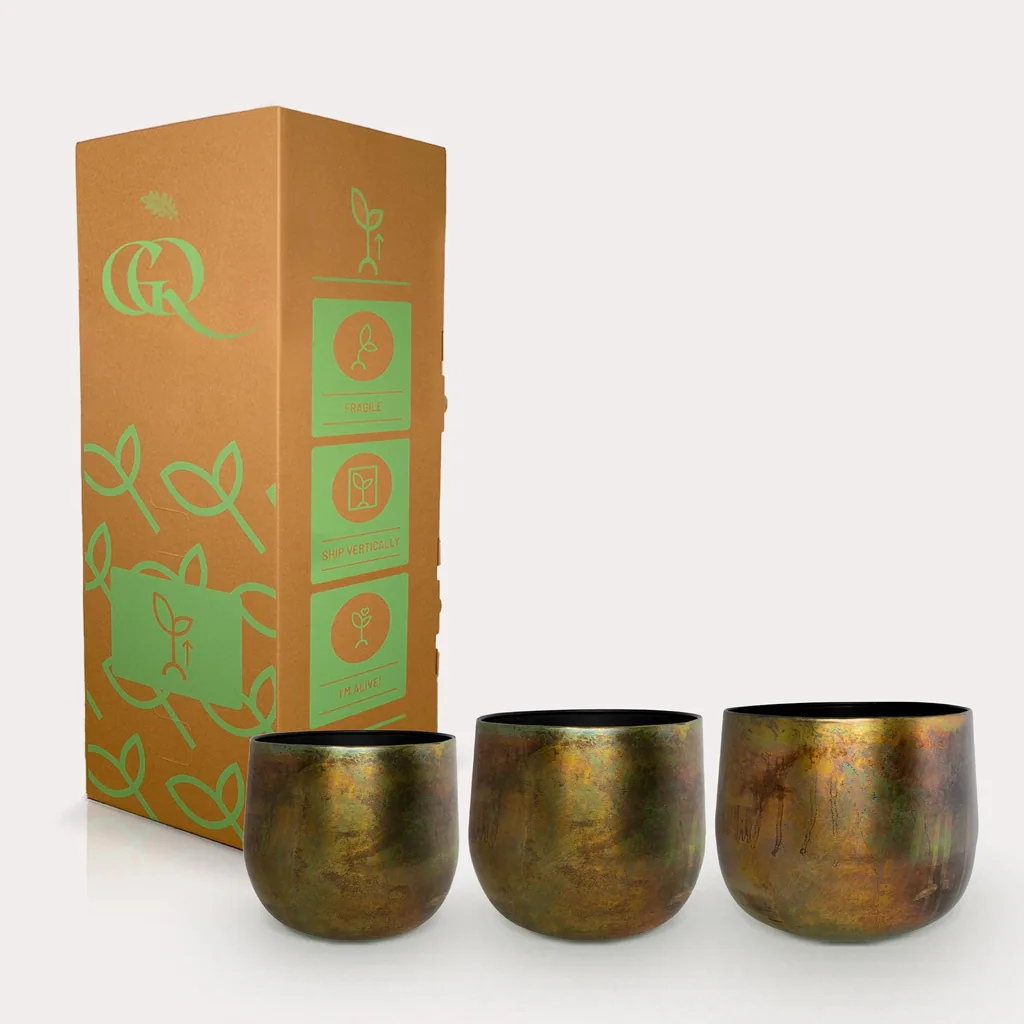 Topf - Kupfer - Elisa Vintage Grün - Set von 3