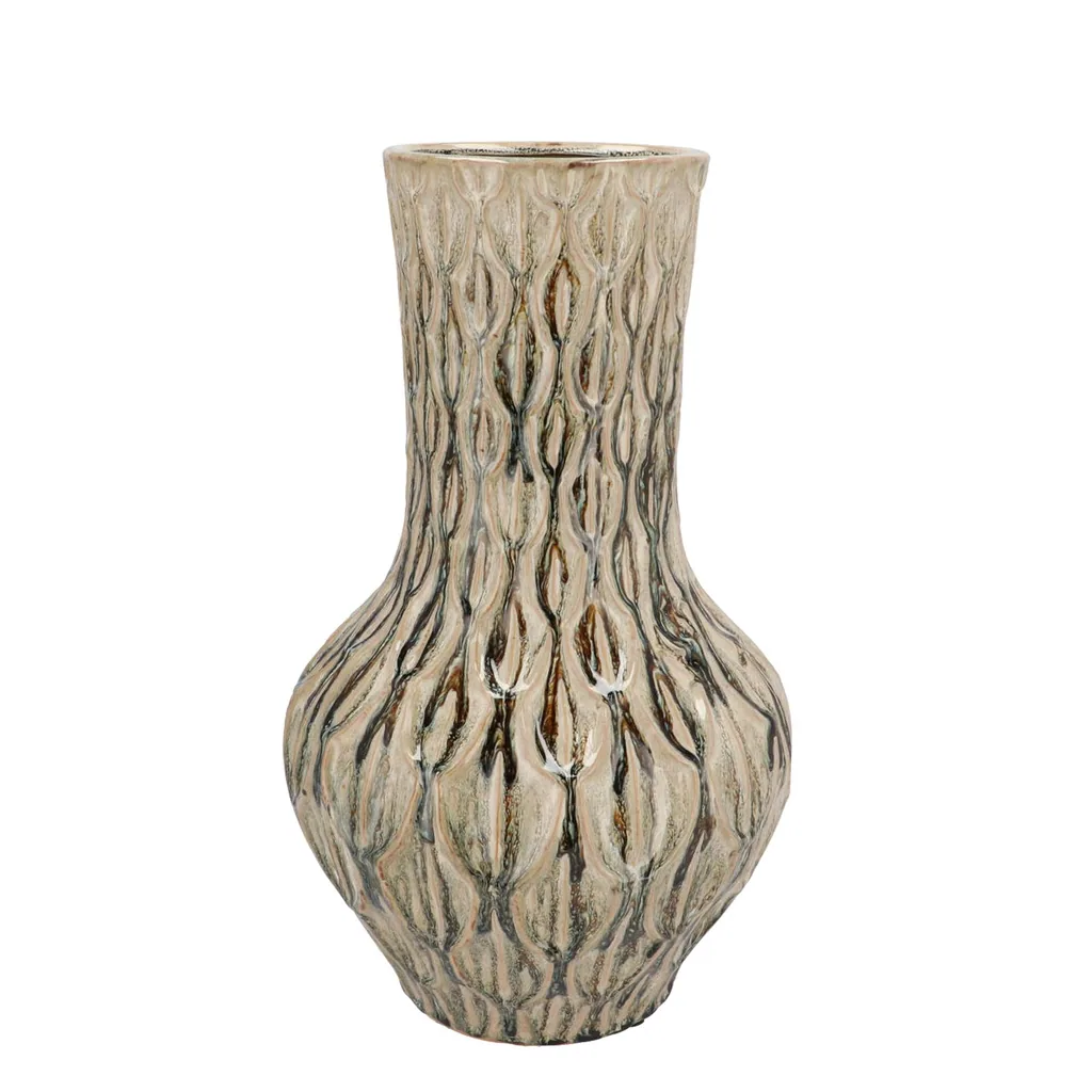 Vase Stein M - H39 W23 - Boa Grün