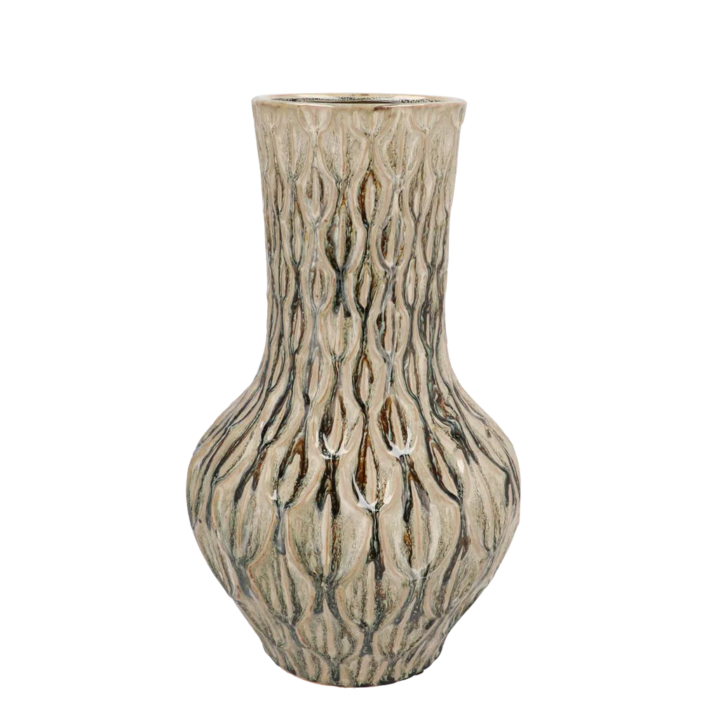 Vase Stein M - H39 W23 - Boa Grün