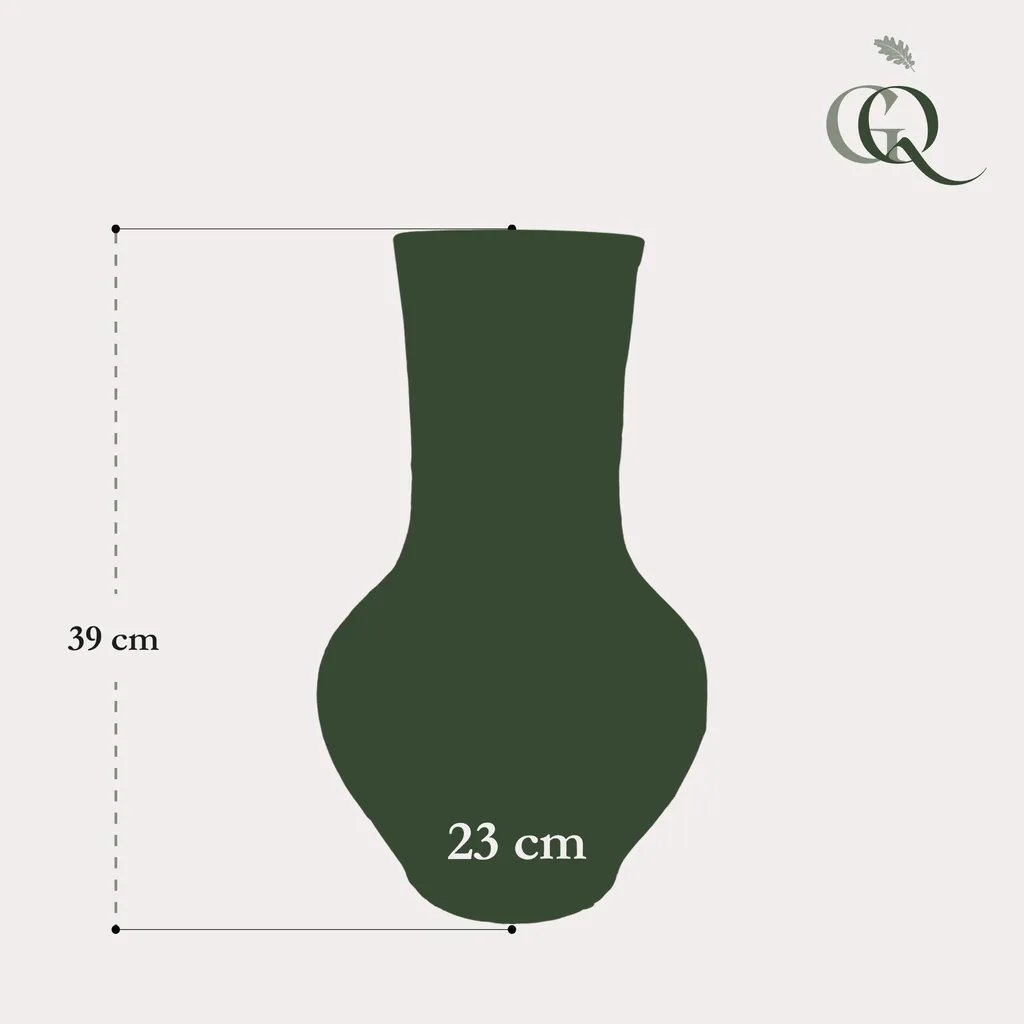 Vase Stein M - H39 W23 - Boa Grün