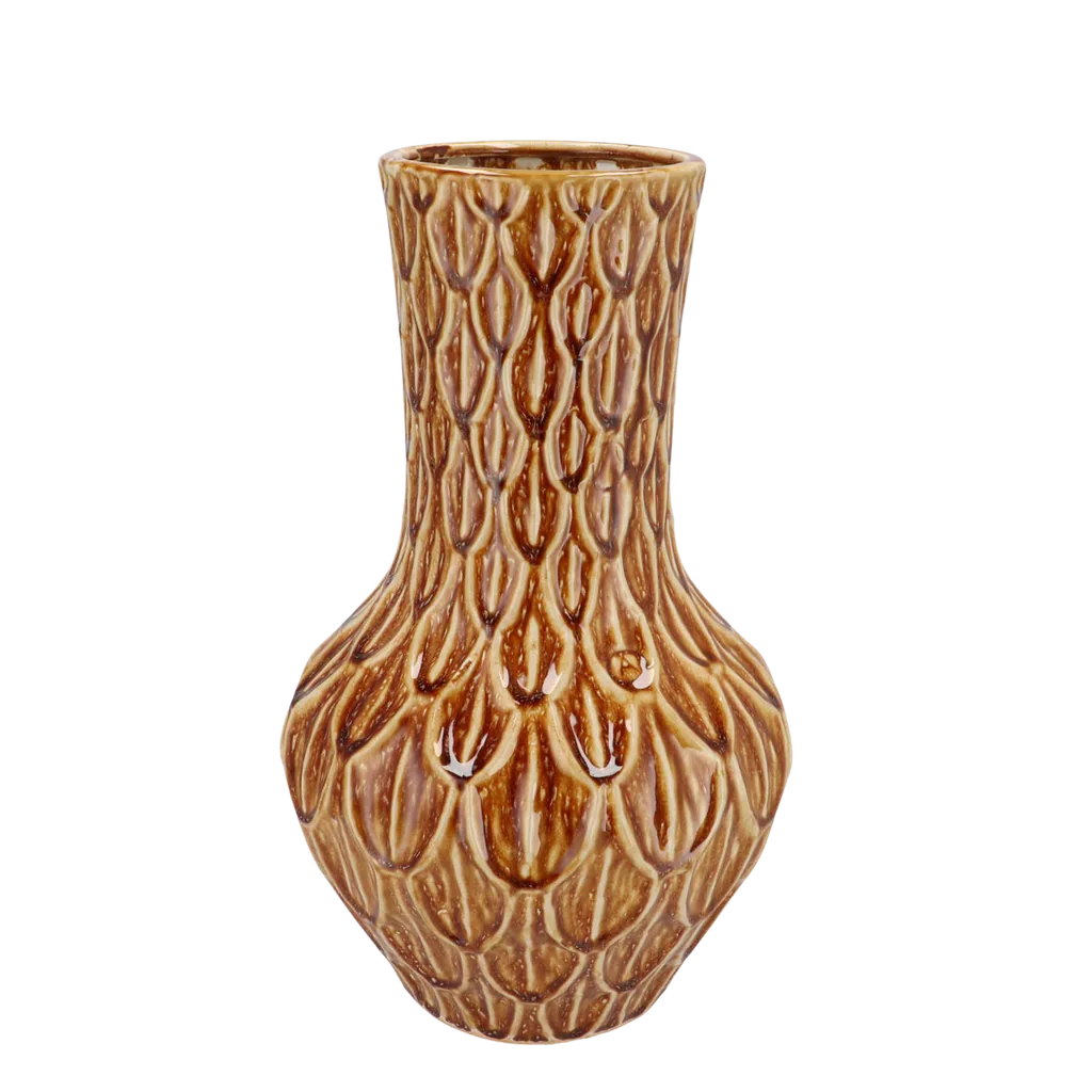 Vase Stein M - H39 W23 - Boa Braun