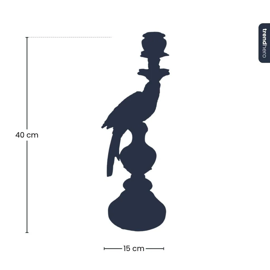 Kerzenhalter - Niederländischer Blauer Papagei Höhe ca. 40 cm - Rechts