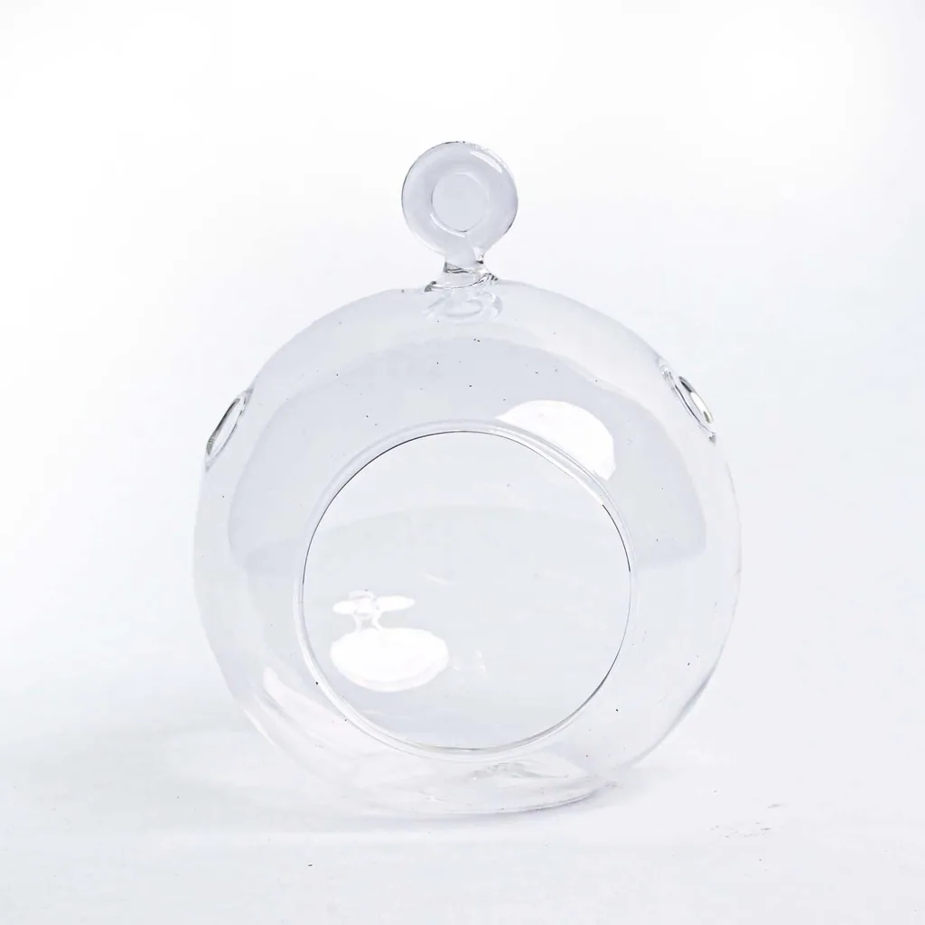 Weihnachtskugel Glas - Set von 3 - Transparent mit Haken - D10.5 H8 cm - Weihnachten