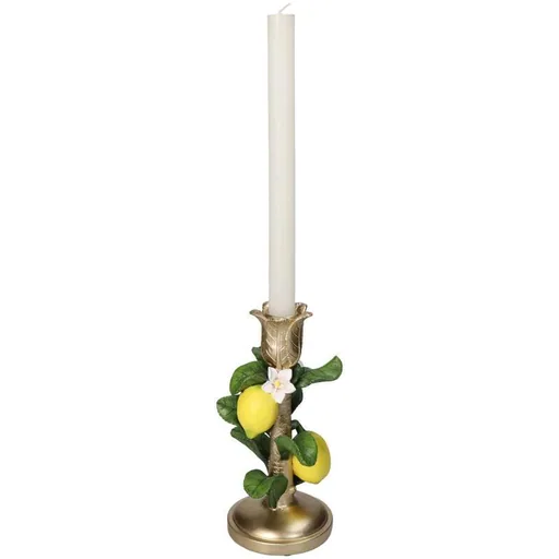 Kerzenhalter mit Zitronenpflanze - Höhe ca. 22 cm