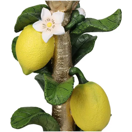 Kerzenhalter mit Zitronenpflanze - Höhe ca. 22 cm