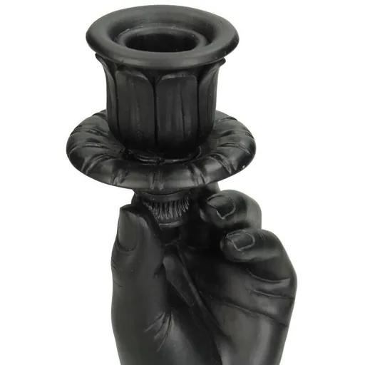 Kerzenhalter - Hand Schwarz - Höhe ca. 20 cm