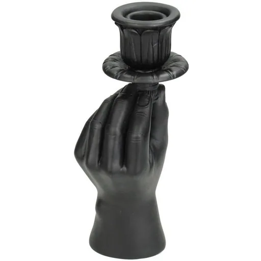 Kerzenhalter - Hand Schwarz - Höhe ca. 20 cm