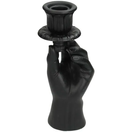 Kerzenhalter - Hand Schwarz - Höhe ca. 20 cm
