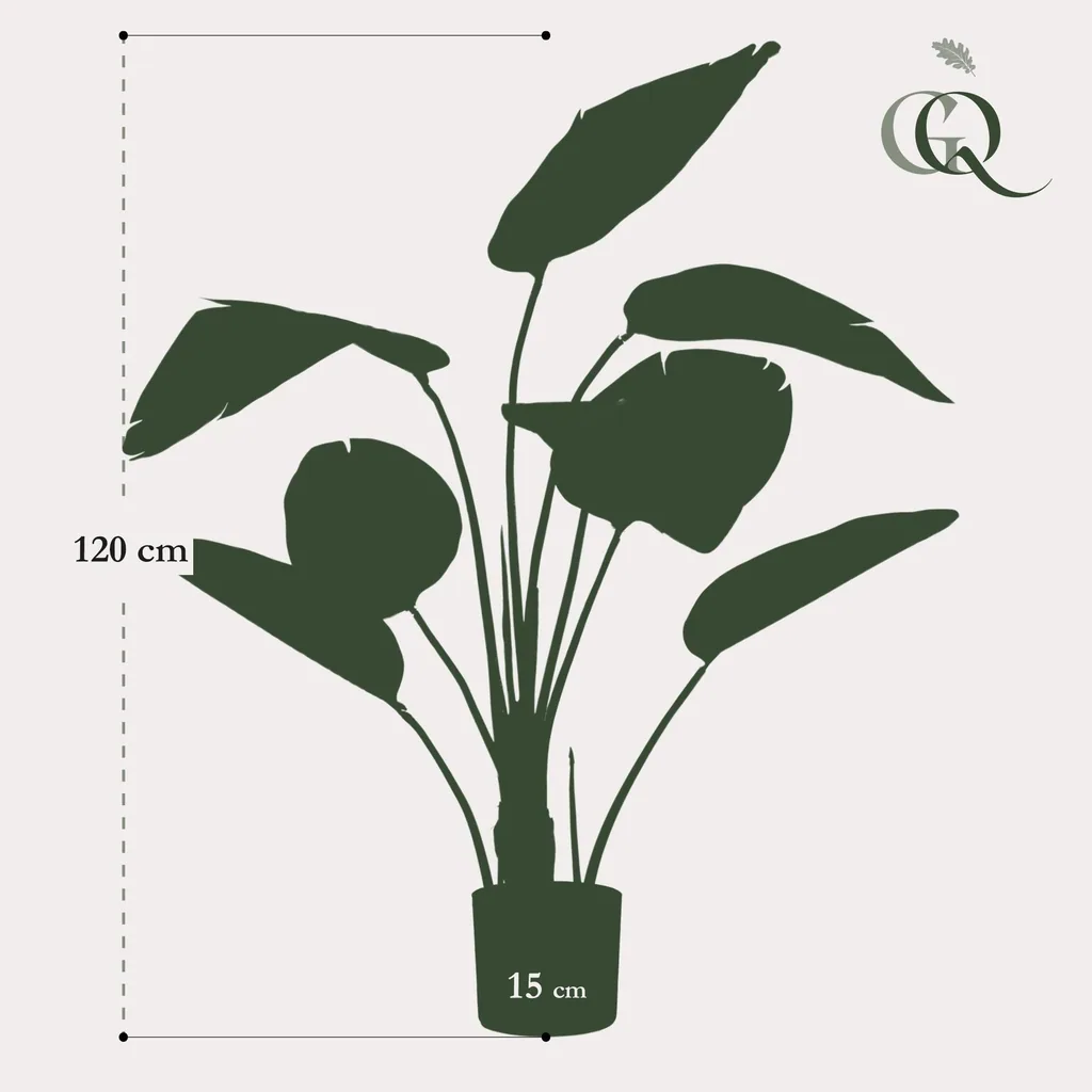 Kunstpflanze - Strelitzia nicolai - Paradiesvogelblume - 120cm