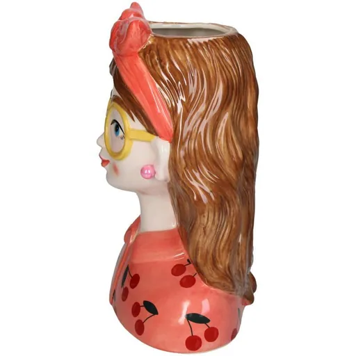 Vase Fashion Lady 'Jessie' 27 cm – Mit Brille und Haarband