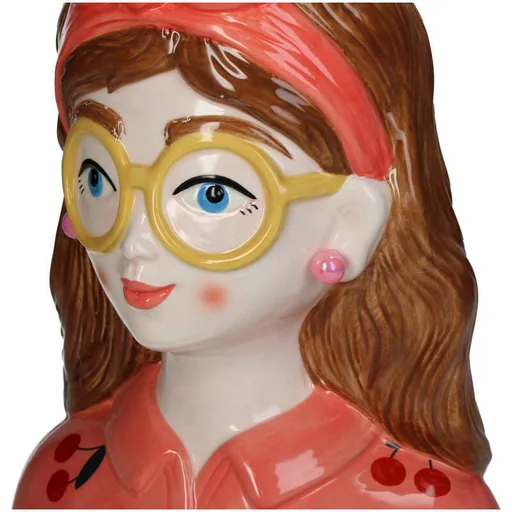 Vase Fashion Lady 'Jessie' 27 cm – Mit Brille und Haarband