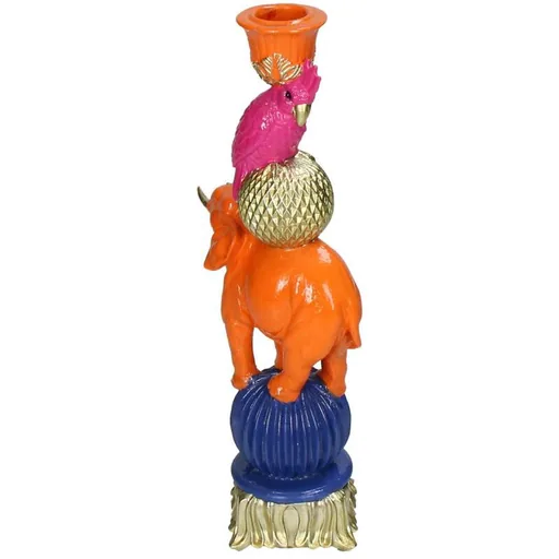 Kerzenhalter - Oranger Elefant Höhe ca. 26 cm