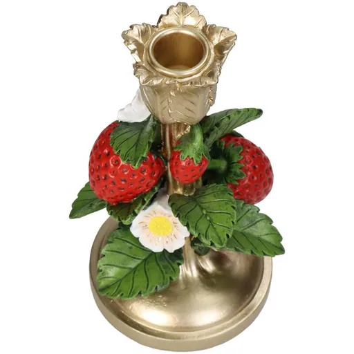 Kerzenständer - Erdbeere Gold Höhe ca. 20 cm