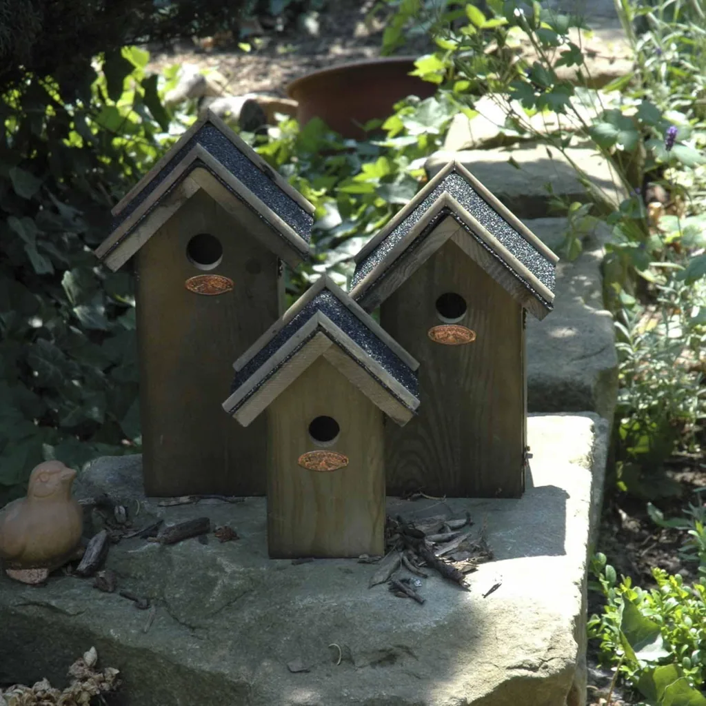 Vogelhaus Blaumeise - Nistkasten - Bitumendach