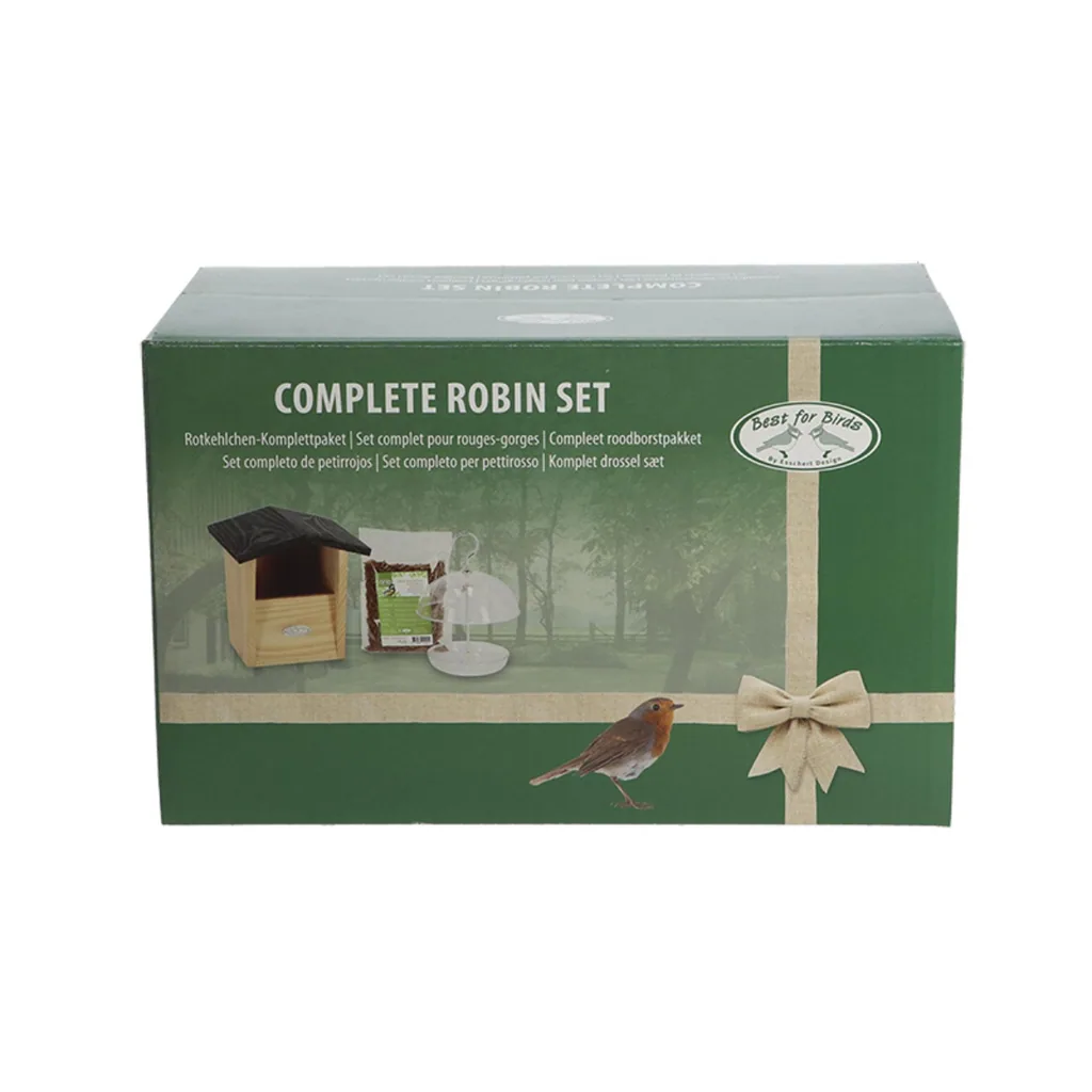 Rotkehlchenpaket - Vogelhaus und Vogelfutter - Gartenaccessoires