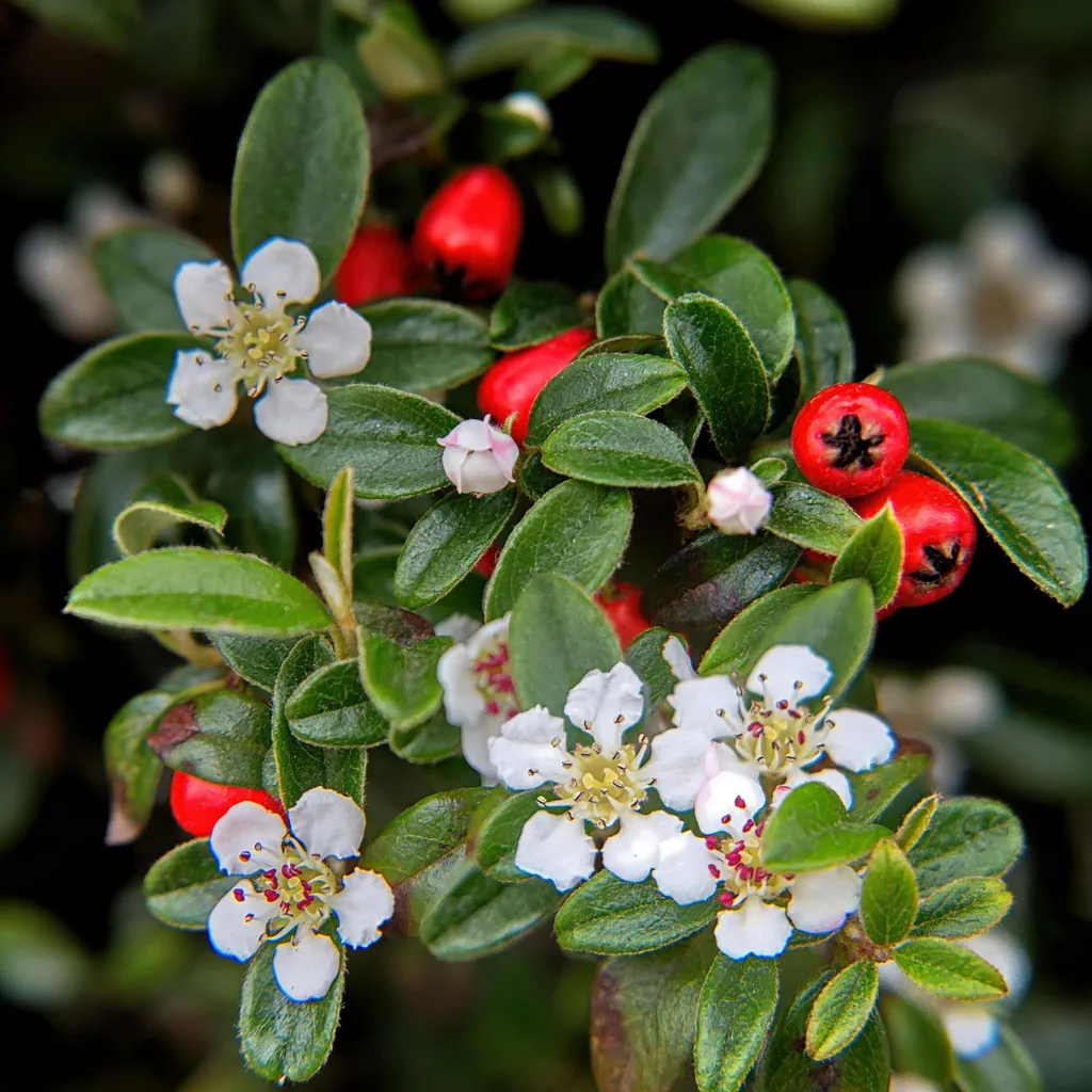 Zwergmispel 60er-Set (Cotoneaster dammeri) – winterharter Bodendecker, Topf-Ø 9 cm, Höhe ca. 25 cm