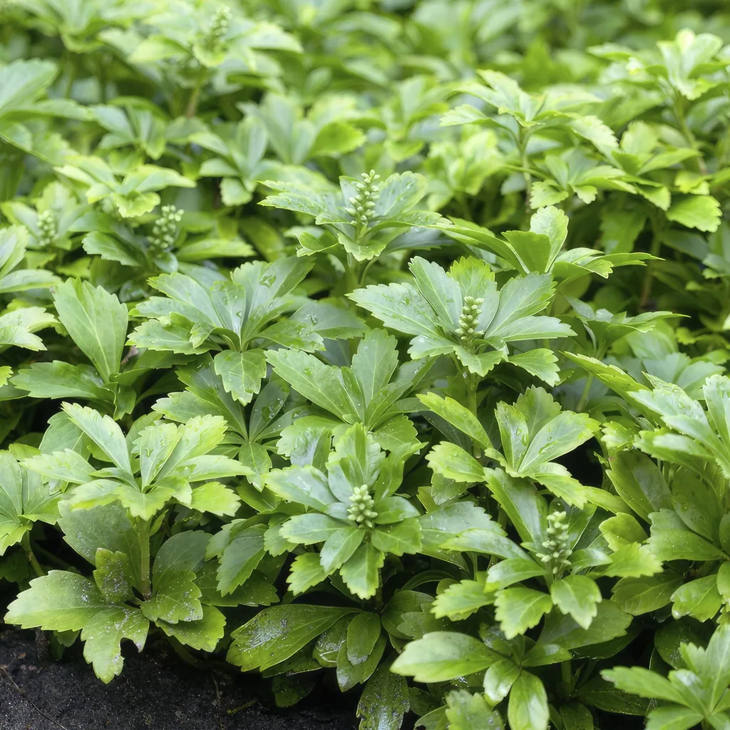 Dickmännchen 'Green Carpet' 6er-Set (Pachysandra terminalis) – winterharter Bodendecker, Topf-Ø 9 cm, Höhe ca. 25 cm