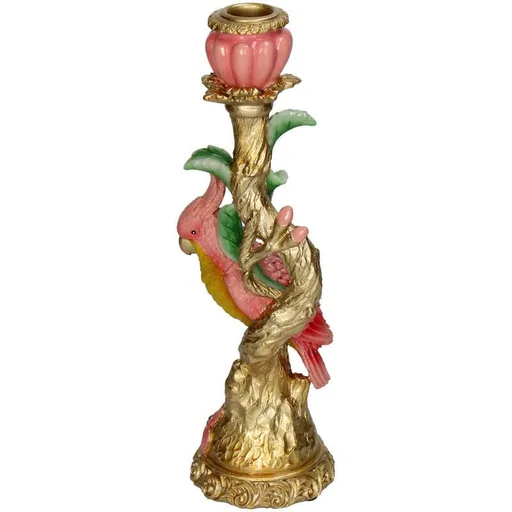 Kerzenständer Vogel Rosa 9x8x28cm
