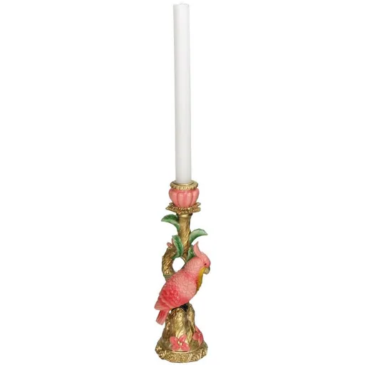 Kerzenständer Vogel Rosa 9x8x28cm