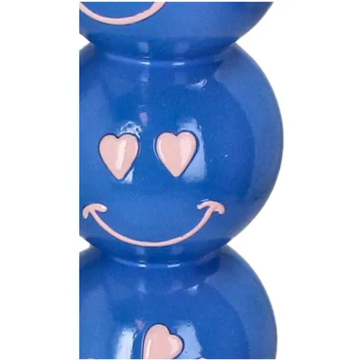 Kandelaber Smiley Blau Kugeln 9x9x36cm - Kerzenhalter