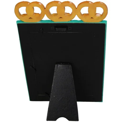 Fotorahmen Pretzel Polyresin Türkis 13x18cm