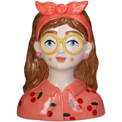 Vase Jessie Strik + 10x Real Touch Tulpen Orange