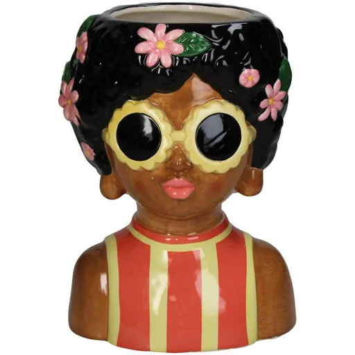 Vase Lady Sunny + 10x Real Touch Tulpen weiß/grün