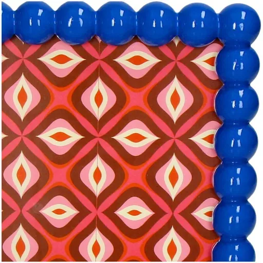 Bilderrahmen Perlen Polyresin - Blau