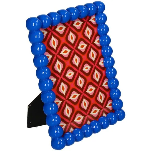 Bilderrahmen Perlen Polyresin - Blau