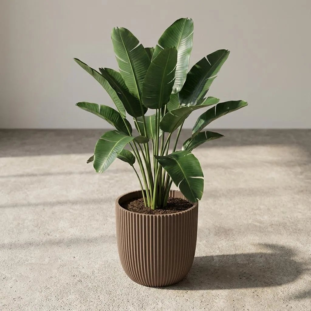 Capi Pot Nature Groove Made With Warm Taupe - D17cm