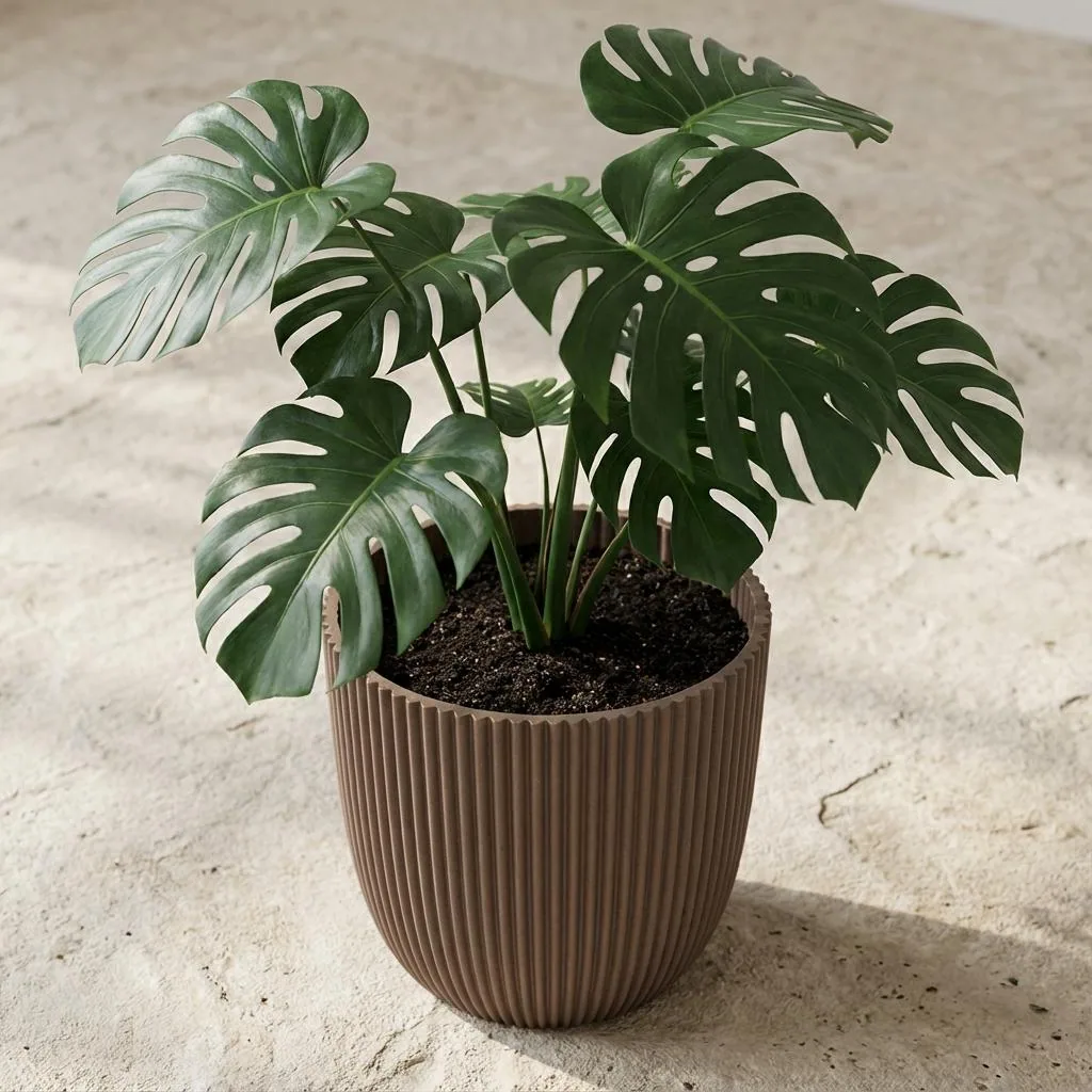 Capi Pot Nature Groove Made With Warm Taupe - D17cm