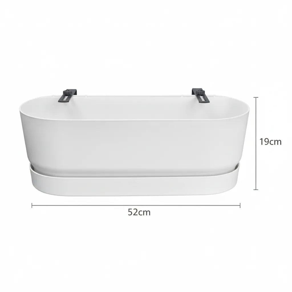Elho Pot Greenville Easy Balcony D25cm - Weiß