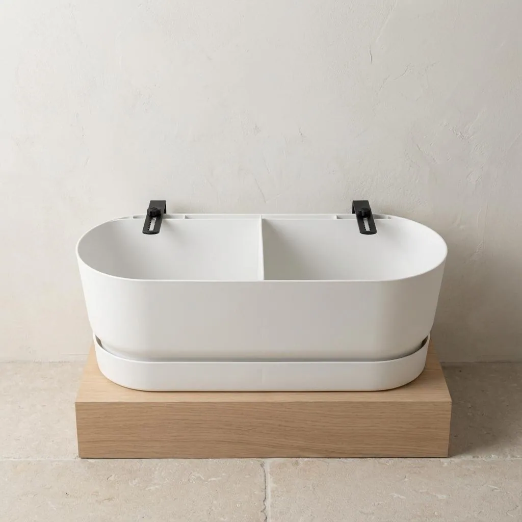 Elho Pot Greenville Easy Balcony D25cm - Weiß