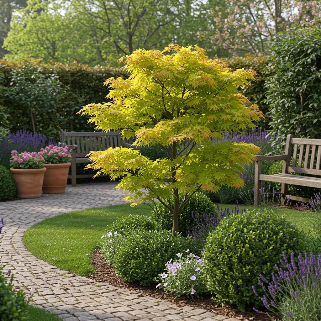 Fächerahorn 'Jordan' (Acer palmatum) – winterharter Zierstrauch, Topf-Ø 19 cm, Höhe ca. 70 cm