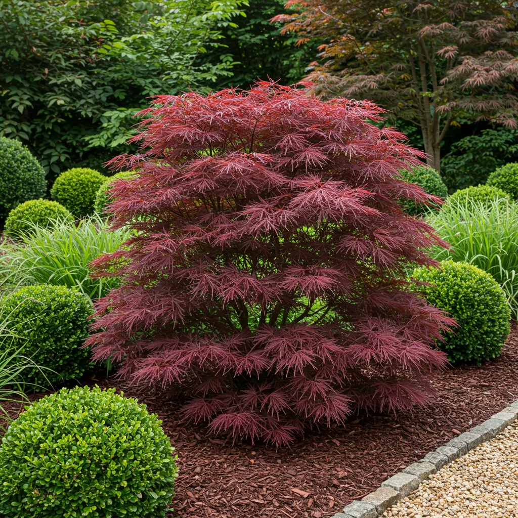Fächerahorn 'Sumi-nagashi' 2er-Set (Acer palmatum) – winterharter Zierstrauch, Topf-Ø 19 cm, Höhe ca. 70 cm