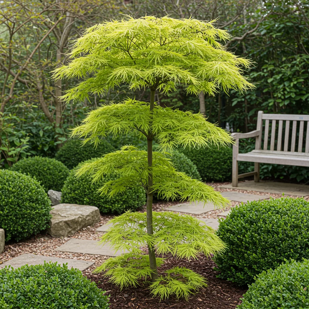 Fächerahorn 'Koto-no-ito' 2er-Set (Acer palmatum) – winterharter Zierstrauch, Topf-Ø 19 cm, Höhe ca. 70 cm