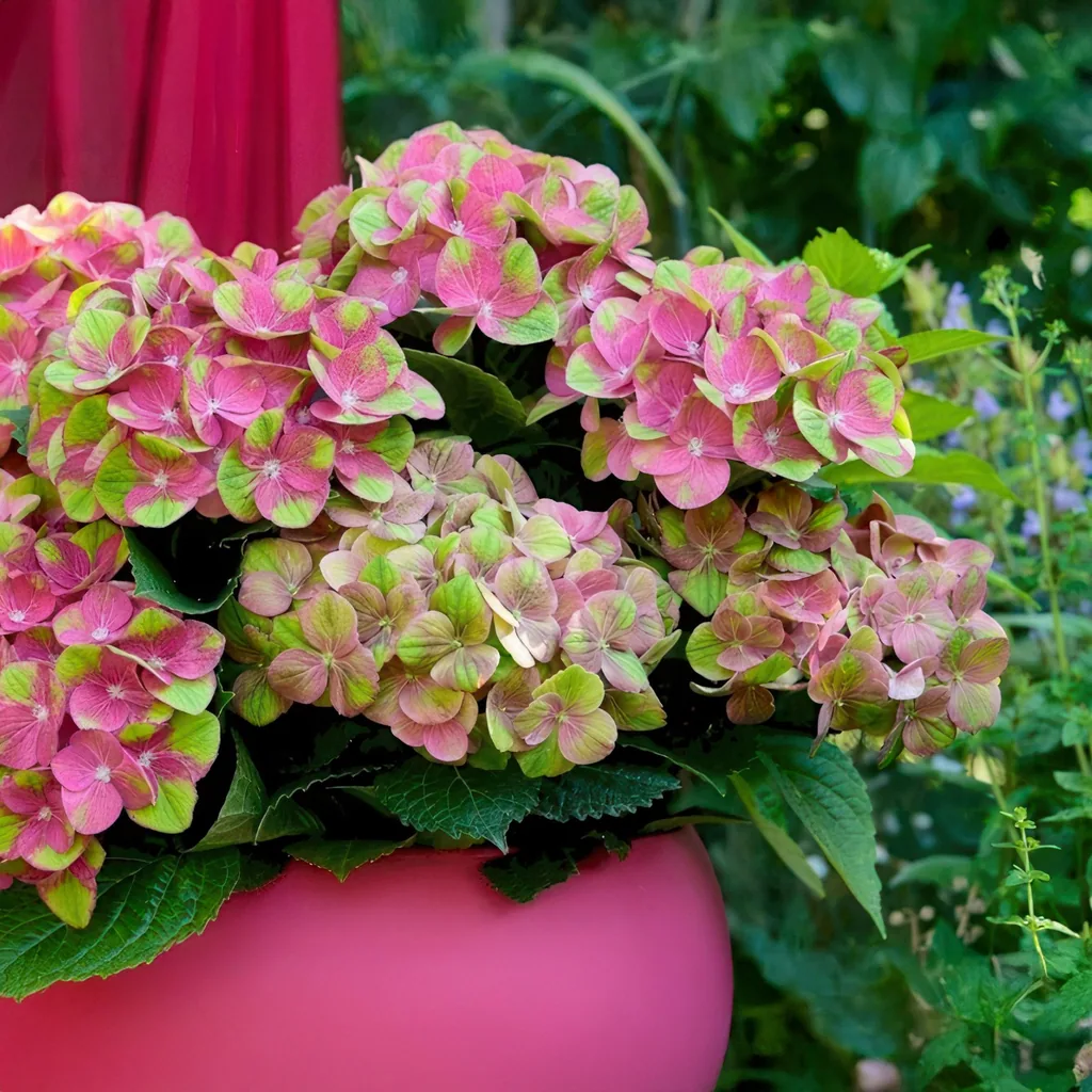 Hortensie 'Magical Green Fire' 2er-Set (Hydrangea) – winterharter Blütenstrauch, Topf-Ø 23 cm, Höhe ca. 55 cm