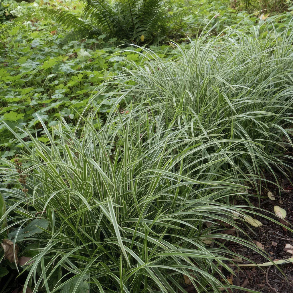 Japan-Segge 'Ice Dance' 24er-Set (Carex morrowii) – winterhartes Ziergras, Topf-Ø 9 cm, Höhe ca. 25 cm