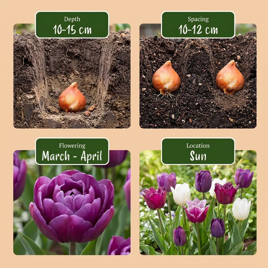 Tulpe 'Blueberry' (Tulipa) – Blumenzwiebeln, 12 Zwiebeln