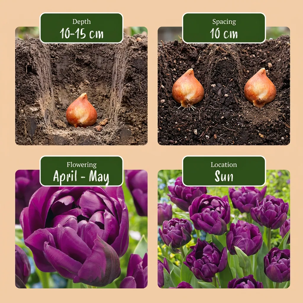 Tulpe 'Double Lilac' (Tulipa) – Blumenzwiebeln, 12 Zwiebeln